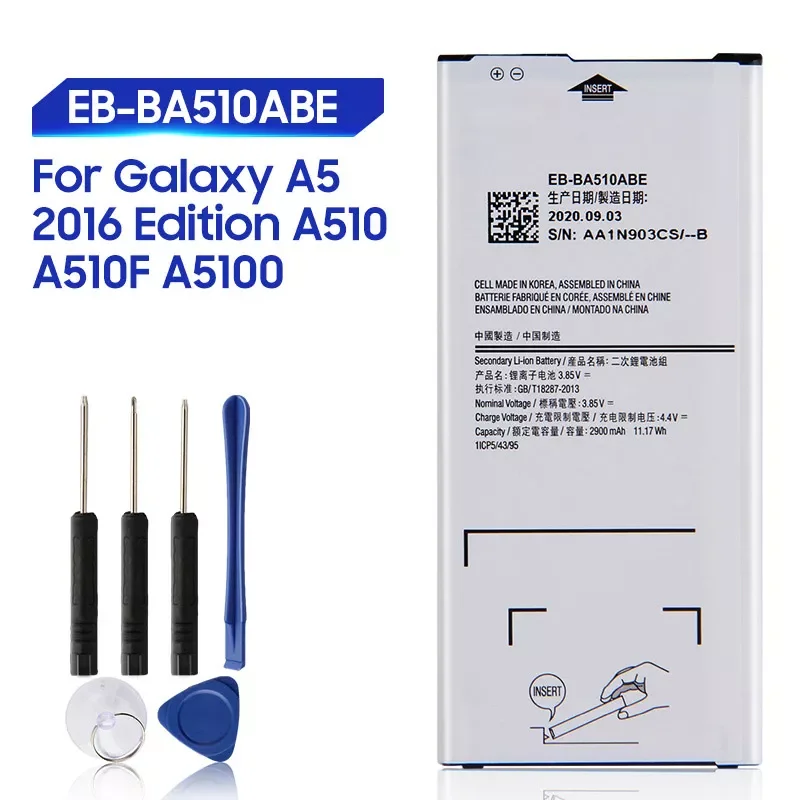 Replacement Battery For Samsung Galaxy A510 2016 A5 2016 Version Rechargeable Phone Battery EB-BA510ABE EB-BA510ABA
Replacement Battery For Samsung Galaxy A510 2016 A5 2016 Version Rechargeable Phone Battery EB-BA510ABE EB-BA510ABA