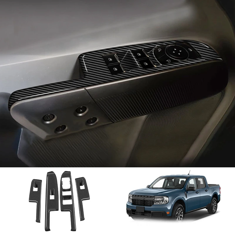 Для Ford Maverick 2022 +, автомобильная панель из углеродного волокна для стеклоподъемного стекла, кнопочный переключатель, отделка двери, подлокотник
Для Ford Maverick 2022 +, автомобильная панель из углеродного волокна для стеклоподъемного стекла, кнопочный переключатель, отделка двери, подлокотник