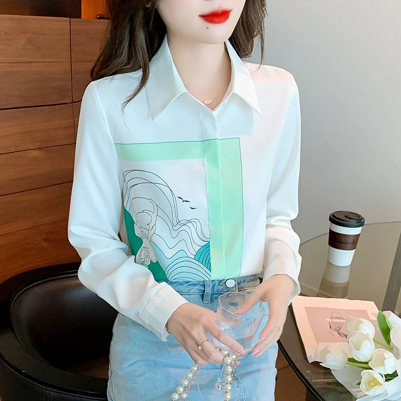 Spring Autumn Elegant Office Long Sleeve Top Female Printing Blouses Women Fashion Shirts Ladies Casual Mujer Blusas YM39
Spring Autumn Elegant Office Long Sleeve Top Female Printing Blouses Women Fashion Shirts Ladies Casual Mujer Blusas YM39