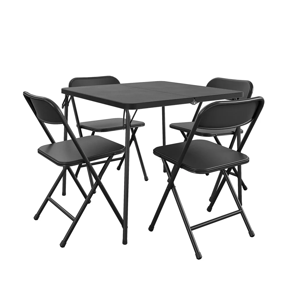 5-Piece Solid Resin Folding Table & Chair Dining Set, Black, Indoor & Outdoor, Perfect for Everyday Use, Hosting, Game Night,
5-Piece Solid Resin Folding Table & Chair Dining Set, Black, Indoor & Outdoor, Perfect for Everyday Use, Hosting, Game Night,