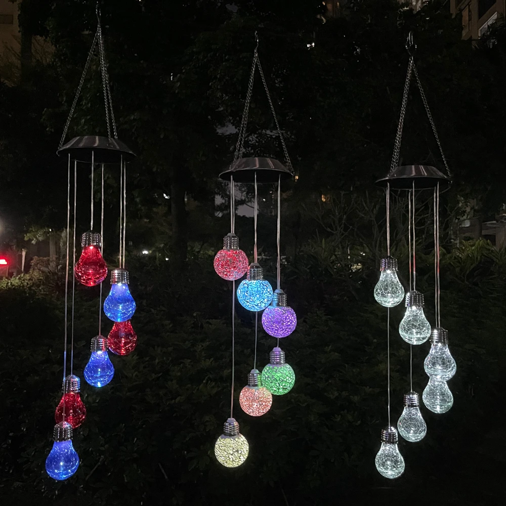 Mosaic Bulb Solar Lamp Wind Chime, Lighting Decoration Choices for Garden, Patio, Outdoor Balcony, Veranda
Mosaic Bulb Solar Lamp Wind Chime, Lighting Decoration Choices for Garden, Patio, Outdoor Balcony, Veranda