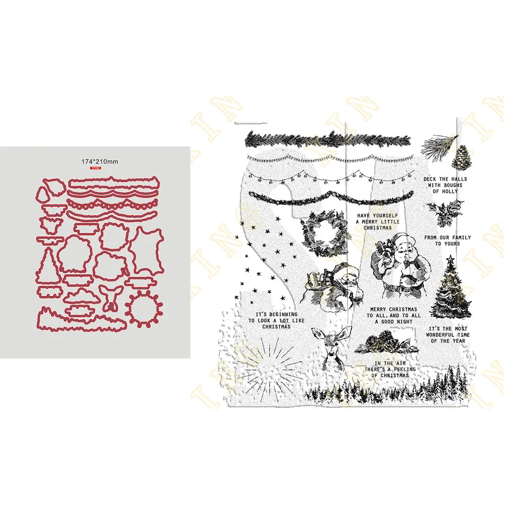 Darling Christmas Metal Cutting Dies Silicone Stamps Scrapbooking New Make Photo Album Card Diy Paper Embossing Craft Supplies 
Darling Christmas Metal Cutting Dies Silicone Stamps Scrapbooking New Make Photo Album Card Diy Paper Embossing Craft Supplies