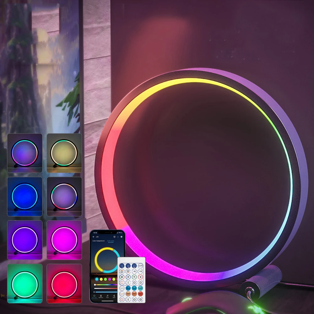 RGB Smart LED Night Light Desktop Atmosphere Desk Lamp Bluetooth APP Control Suitable for Game Room Bedroom Bedside Decoration
RGB Smart LED Night Light Desktop Atmosphere Desk Lamp Bluetooth APP Control Suitable for Game Room Bedroom Bedside Decoration