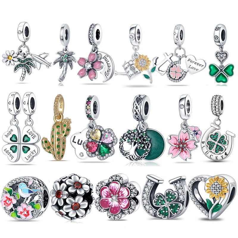 925 Sterling Silver Couple Pendant flower tree plant Charm Bead Fit For pandora 925 Bracelet Necklace For Women 925 Jewelry Gift
925 Sterling Silver Couple Pendant flower tree plant Charm Bead Fit For pandora 925 Bracelet Necklace For Women 925 Jewelry Gift
