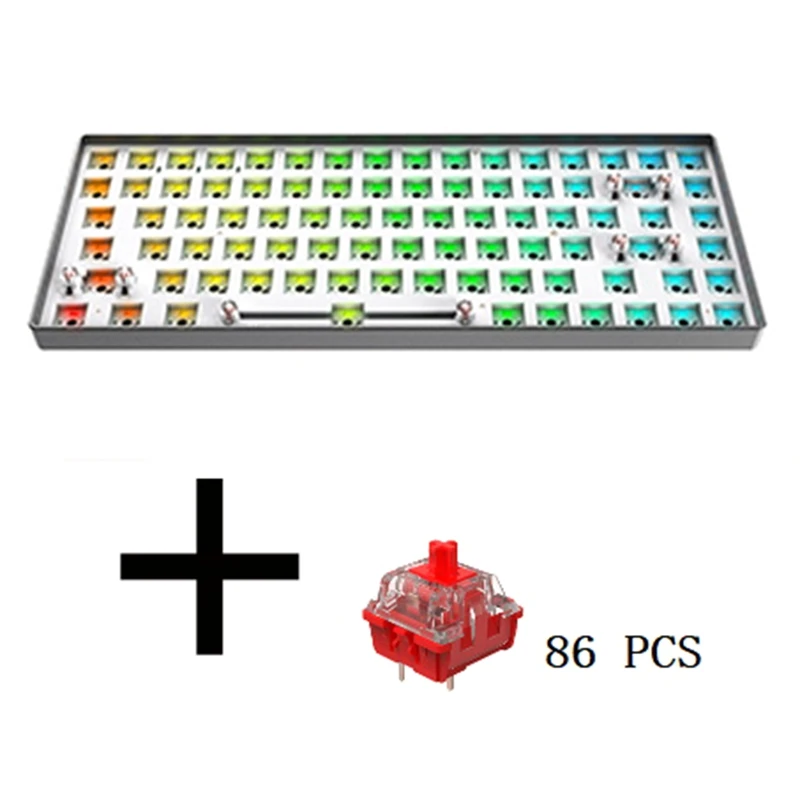 TESTER84 Gaming Mechanical Keyboard+Red Axis Kit Wired Hot-Swap Keyboard RGB Back Light Mechanical Keyboard
TESTER84 Gaming Mechanical Keyboard+Red Axis Kit Wired Hot-Swap Keyboard RGB Back Light Mechanical Keyboard