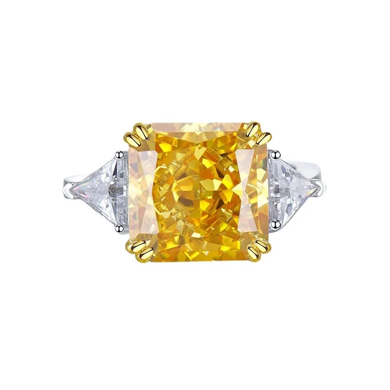 SpringLady 925 Sterling Silver 10*10 MM Created Moissanite Citrine Gemstone Wedding Engagement Ring For Women Fine Jewelry
SpringLady 925 Sterling Silver 10*10 MM Created Moissanite Citrine Gemstone Wedding Engagement Ring For Women Fine Jewelry