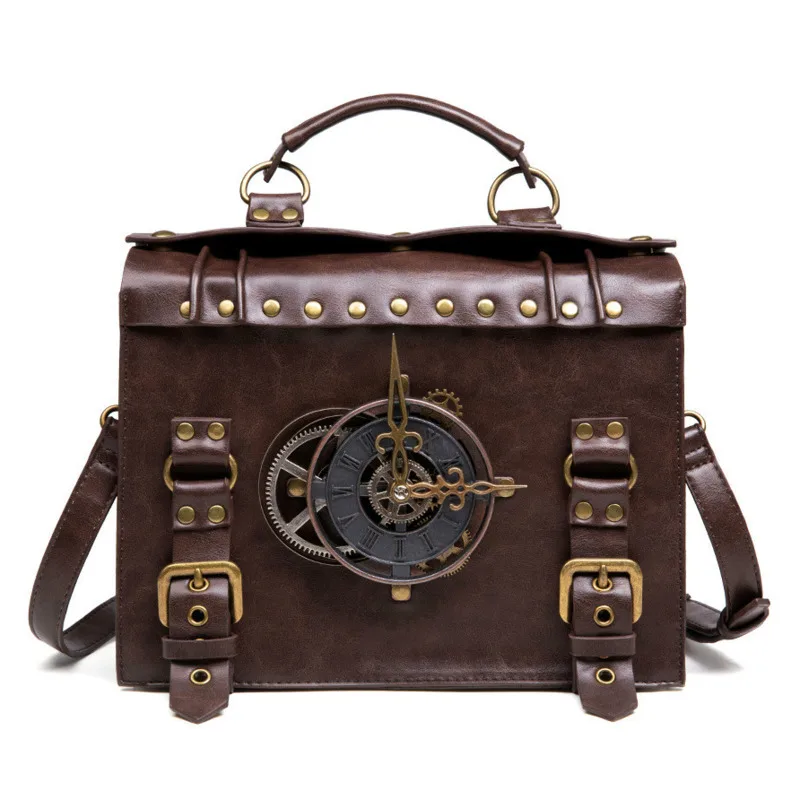 Steampunk Single Shoulder Bags Vintage Women Handbags Gothic Messenger Crossbody Bag Ladies Rivet Top-Handle Bags Pack
Steampunk Single Shoulder Bags Vintage Women Handbags Gothic Messenger Crossbody Bag Ladies Rivet Top-Handle Bags Pack