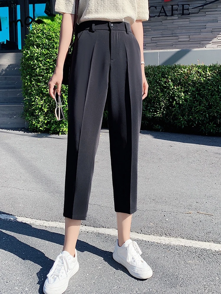 LY VAREY LIN New Spring Autumn Office Lady Suit Pants High Waist Solid Color Harem Pants Women Casual Black Beige Trousers
LY VAREY LIN New Spring Autumn Office Lady Suit Pants High Waist Solid Color Harem Pants Women Casual Black Beige Trousers
