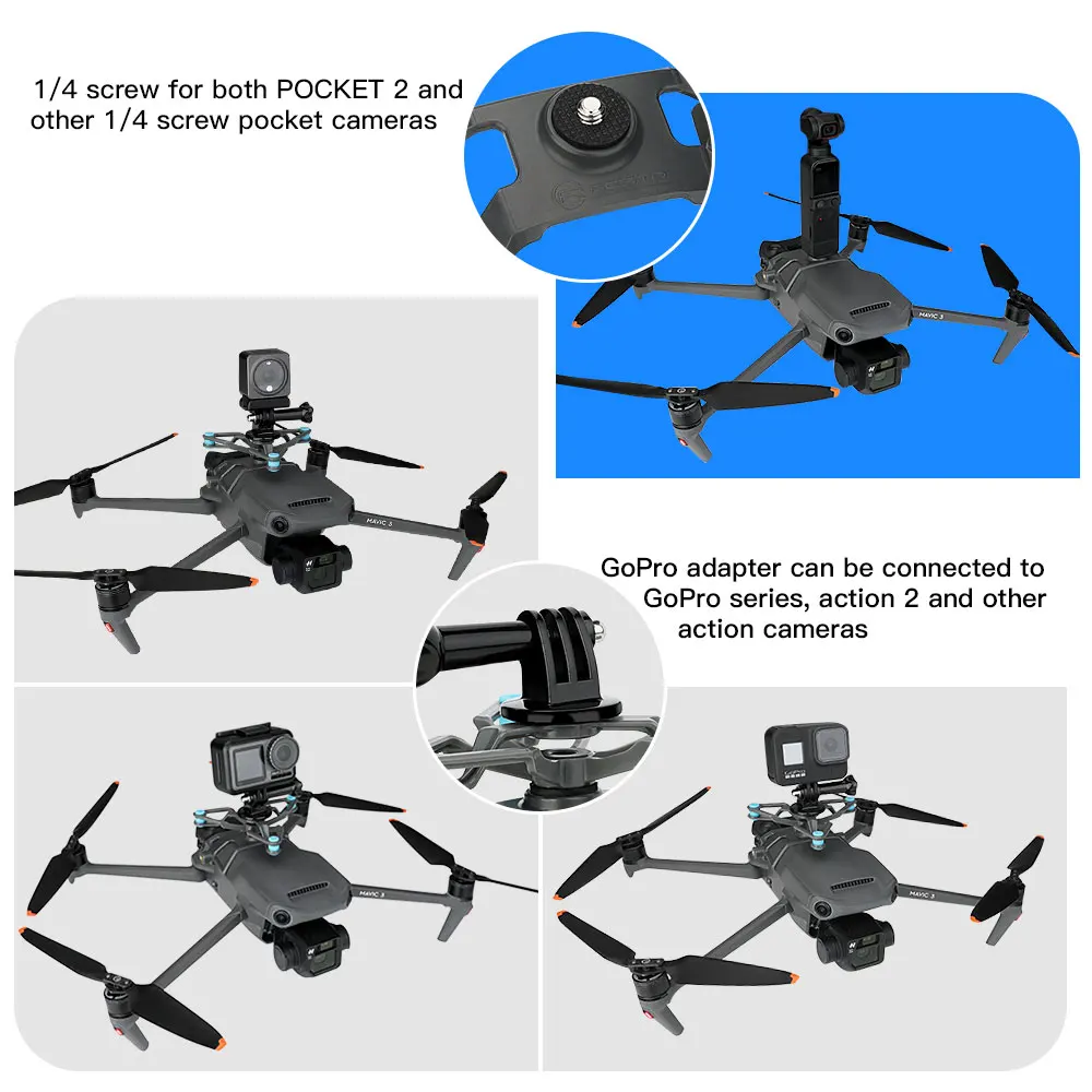 Для DJI Mavic 3 Drone Top Удлинительный кронштейн для экшн-камеры Gopro 8 9 10 адаптер с амортизирующим креплением держатель для съемки с защитой от вибра...
Для DJI Mavic 3 Drone Top Удлинительный кронштейн для экшн-камеры Gopro 8 9 10 адаптер с амортизирующим креплением держатель для съемки с защитой от вибра...