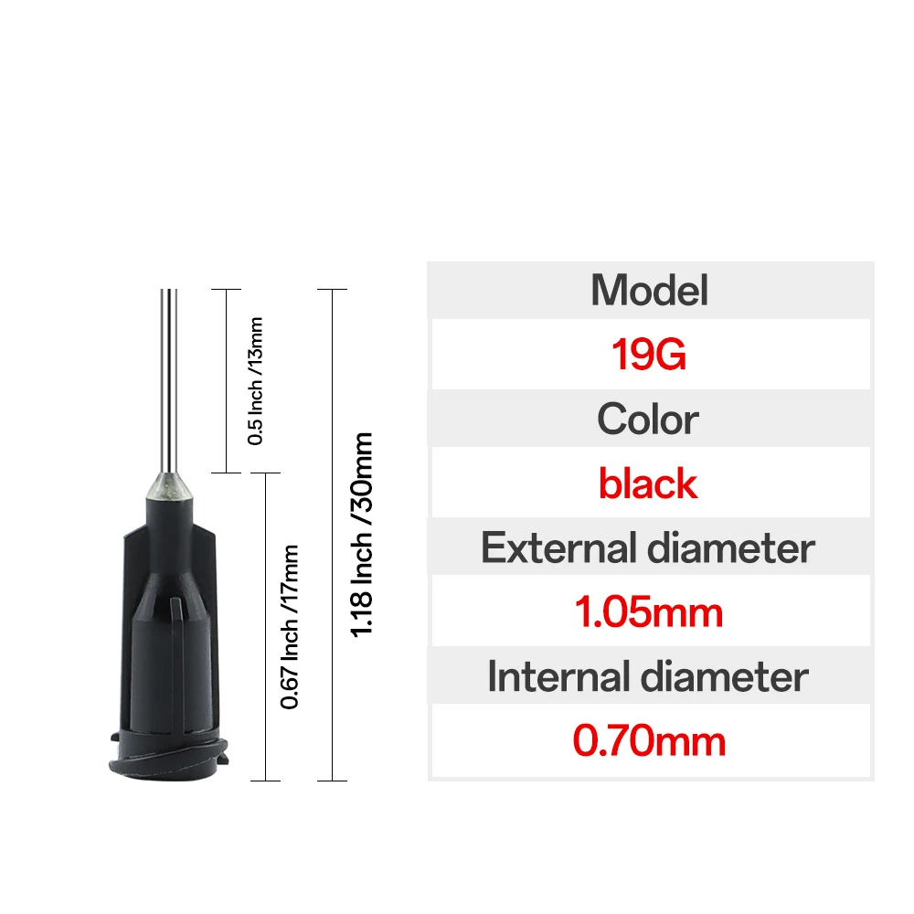 100 шт., 19 г, промышленная дозирующая игла с тупым наконечником и замком Люэра, 0,5 дюйма, черная игла для клея для наполнения электронной жидкости, чернил и шприца
100 шт., 19 г, промышленная дозирующая игла с тупым наконечником и замком Люэра, 0,5 дюйма, черная игла для клея для наполнения электронной жидкости, чернил и шприца