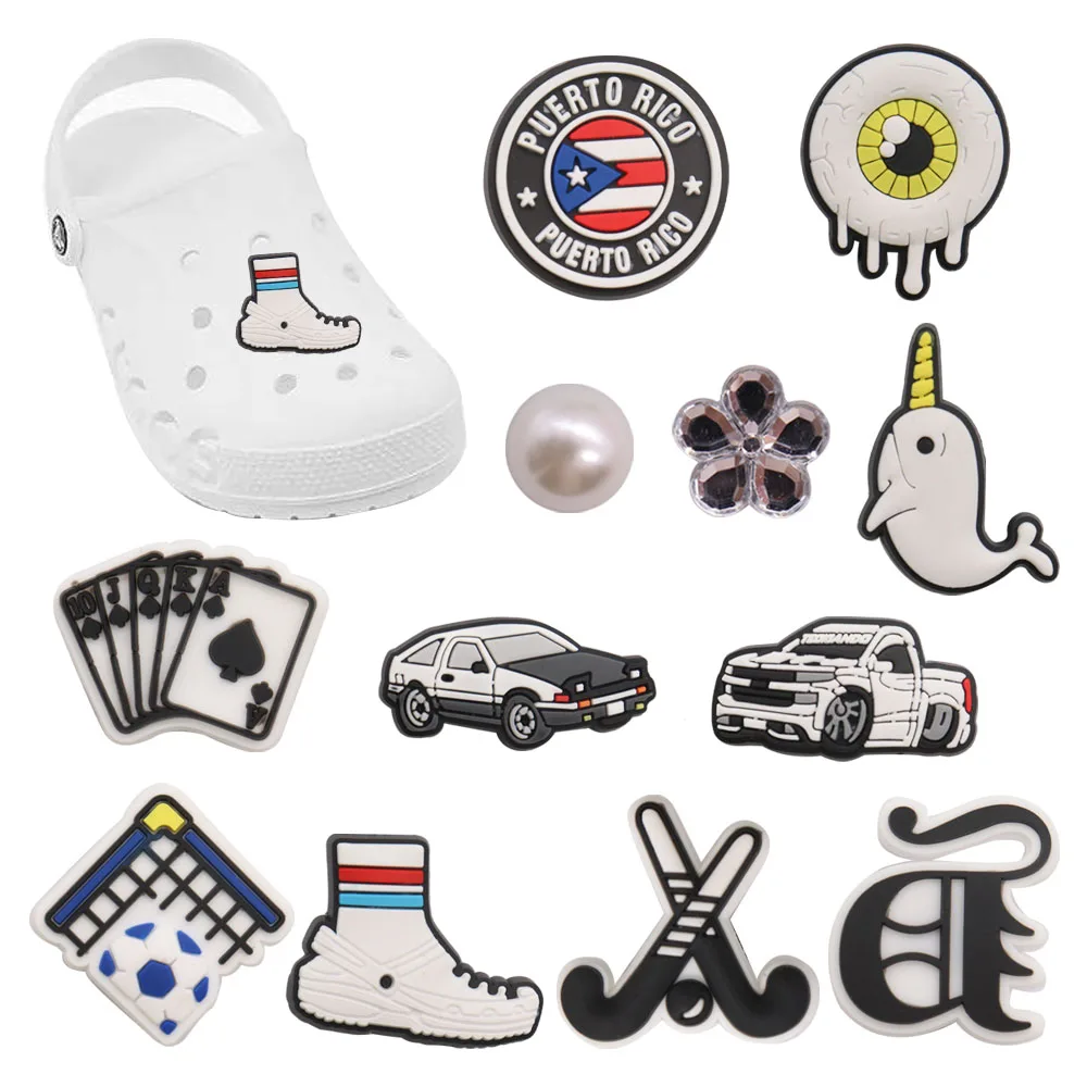 1-12PCS PVC Croc Charms Eyes Playing Cards Pearl Flower Soccer Cart Sandals Shoes Decoration Hole Slipper Accessories Ornaments
1-12PCS PVC Croc Charms Eyes Playing Cards Pearl Flower Soccer Cart Sandals Shoes Decoration Hole Slipper Accessories Ornaments
