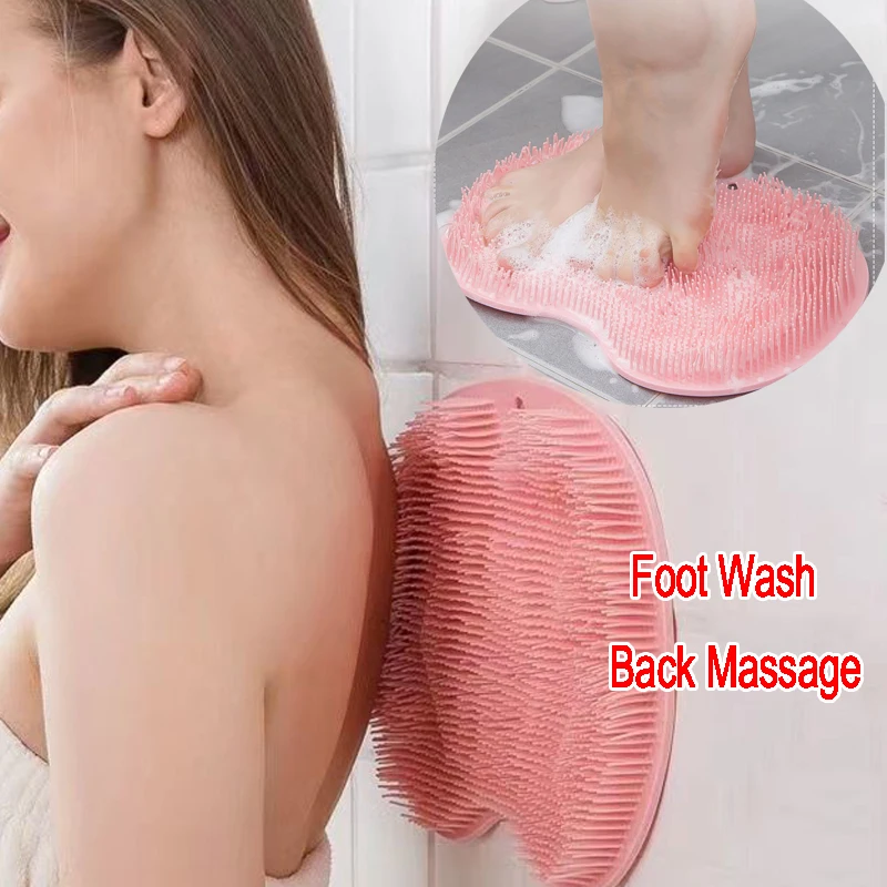 Exfoliating Shower Massage Scraper Bathroom Non-slip Bath Mat Back Massage Brush Silicone Foot Wash Scrubber with Suction Cups
Exfoliating Shower Massage Scraper Bathroom Non-slip Bath Mat Back Massage Brush Silicone Foot Wash Scrubber with Suction Cups