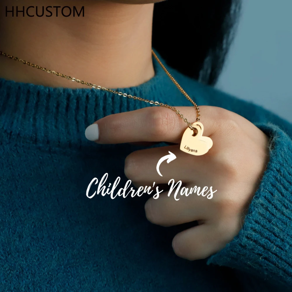 HHCUSTOM Custom Heart Name Necklaces Personality Stainless Steel Chain Love 1-6 Nameplate Pendant Choker For Family Jewelry Gift
HHCUSTOM Custom Heart Name Necklaces Personality Stainless Steel Chain Love 1-6 Nameplate Pendant Choker For Family Jewelry Gift