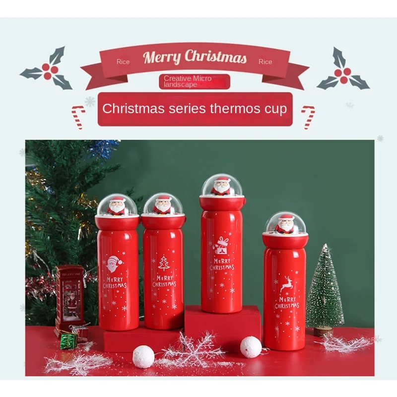 Creative Christmas stainless steel insulation cup cute elk cartoon micro landscape Santa Claus fashion gift cup water bottle
Creative Christmas stainless steel insulation cup cute elk cartoon micro landscape Santa Claus fashion gift cup water bottle