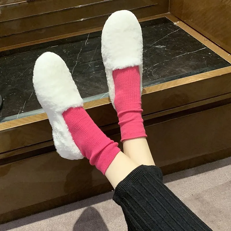 Warm Winter Shoes Cute Bow Women Ballet Flats Soft Fur Padded Cotton Shoes Woman Ankle Snow Boots Slip on Furry Slides For
Warm Winter Shoes Cute Bow Women Ballet Flats Soft Fur Padded Cotton Shoes Woman Ankle Snow Boots Slip on Furry Slides For