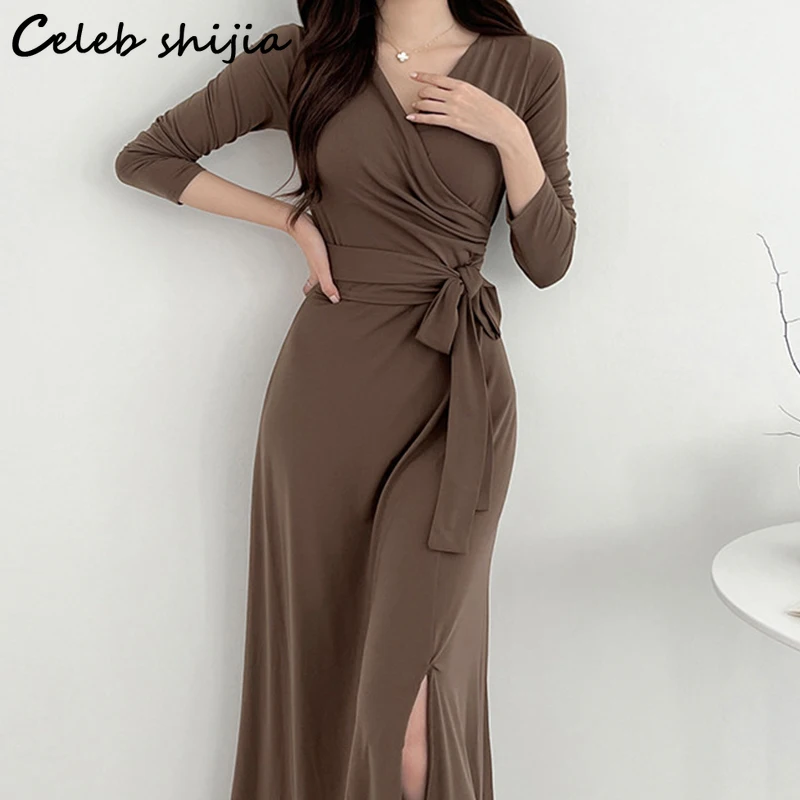 Платье кофейное Облегающее с высокой талией, на шнуровке 
Платье кофейное Облегающее с высокой талией, на шнуровке