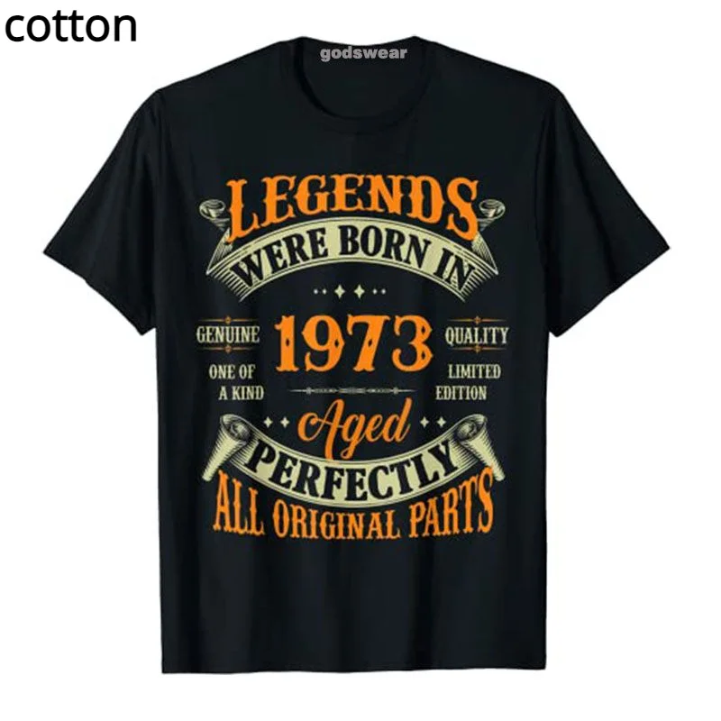 49th Birthday Tee Vintage Legends Born In 1973 49 Years Old T-Shirt for Women Men Clothing Father's Day Gifts Mama Outfits
49th Birthday Tee Vintage Legends Born In 1973 49 Years Old T-Shirt for Women Men Clothing Father's Day Gifts Mama Outfits