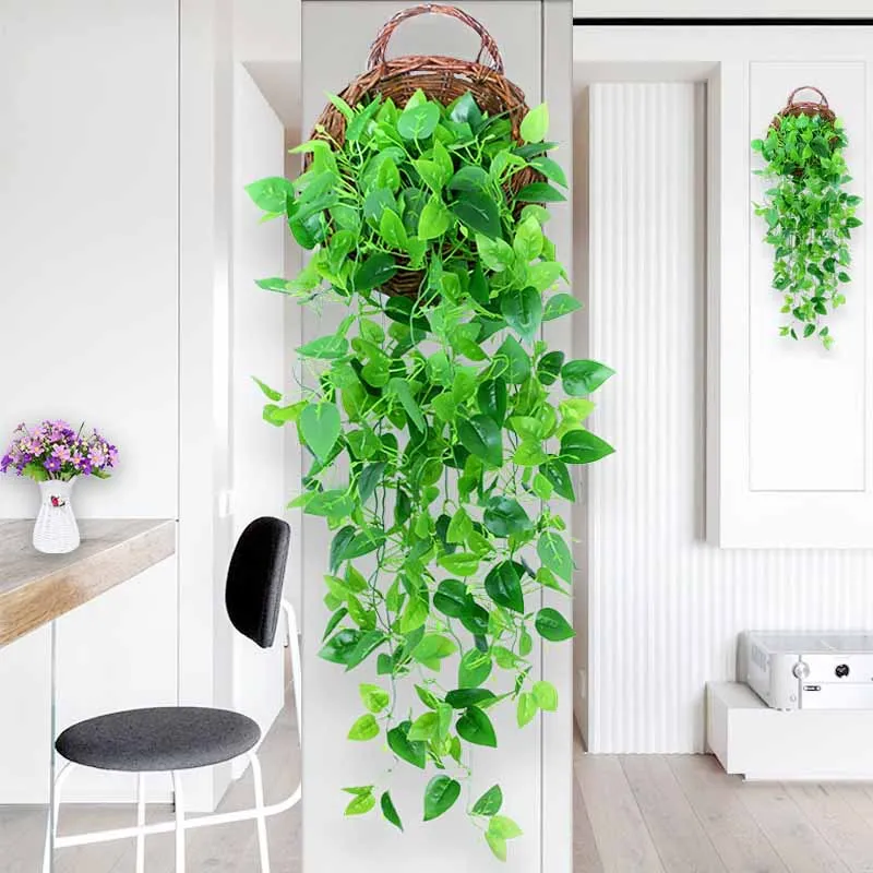 Artificial Plants Vine Leaves Ratten Hanging Ivy Fake Flowers Wall Creeper Wedding Home Garden Decoration Grape Ratten Leaves 
Artificial Plants Vine Leaves Ratten Hanging Ivy Fake Flowers Wall Creeper Wedding Home Garden Decoration Grape Ratten Leaves