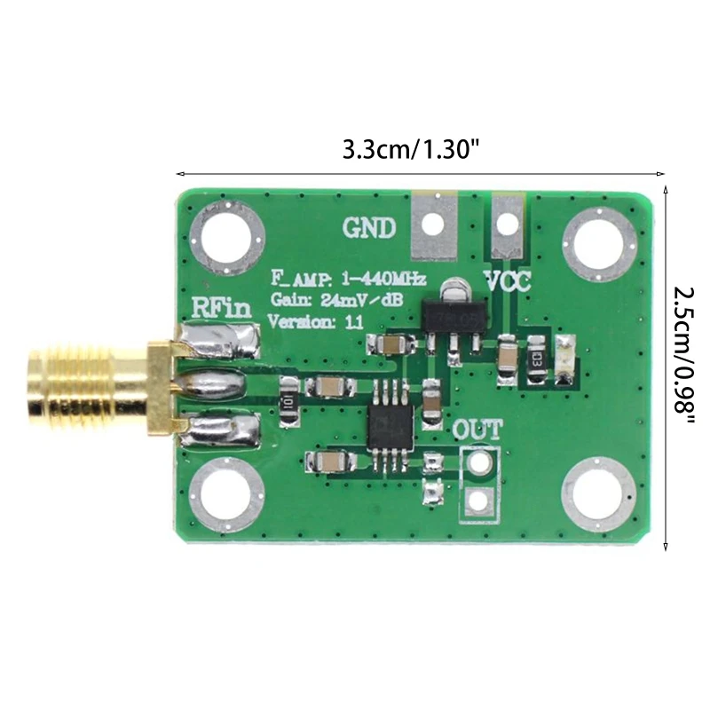 M2EC AD8310 0.1-440MHz RF Power Meter Logarithmic Detector Power Detection Module for RF Signal Power Detection 7-15V
M2EC AD8310 0.1-440MHz RF Power Meter Logarithmic Detector Power Detection Module for RF Signal Power Detection 7-15V