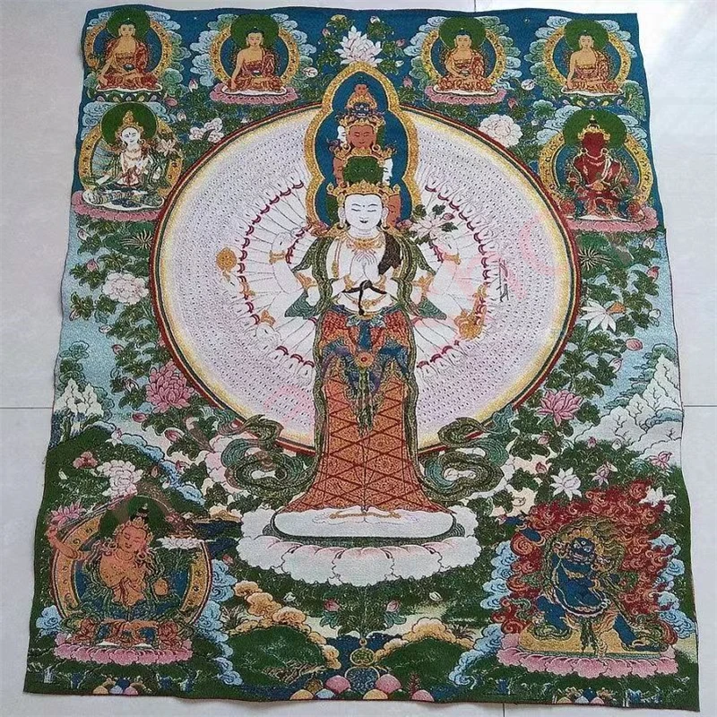 Thangka, embroidered brocade painting, Sakyamuni Buddha, exquisite home decoration, auspicious Thangka
Thangka, embroidered brocade painting, Sakyamuni Buddha, exquisite home decoration, auspicious Thangka