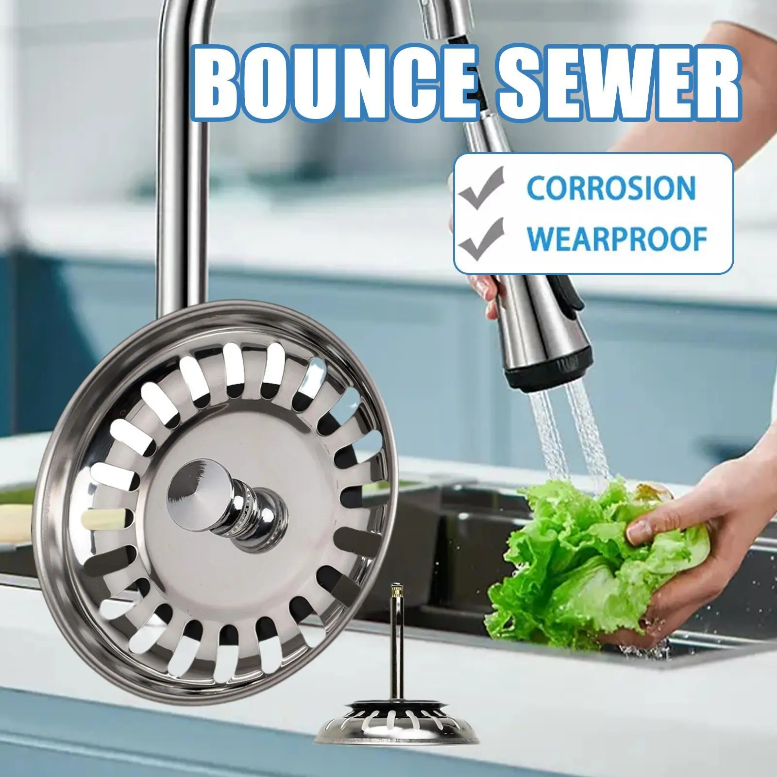 Kitchen Sink Strainer Stopper Stainless Steel Waste Plug Sink Filter Bathroom Hair Catcher Drains Strainers Kitchen Accessories
Kitchen Sink Strainer Stopper Stainless Steel Waste Plug Sink Filter Bathroom Hair Catcher Drains Strainers Kitchen Accessories