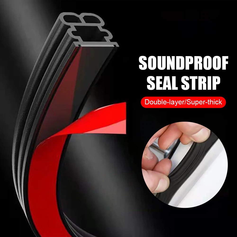 10 M Car Door Seal Strip Noise Insulation Rubber Sealing Strip 2-layer Thickening Sound-proof Anti-Collision Self-Adhesive Strip
10 M Car Door Seal Strip Noise Insulation Rubber Sealing Strip 2-layer Thickening Sound-proof Anti-Collision Self-Adhesive Strip
