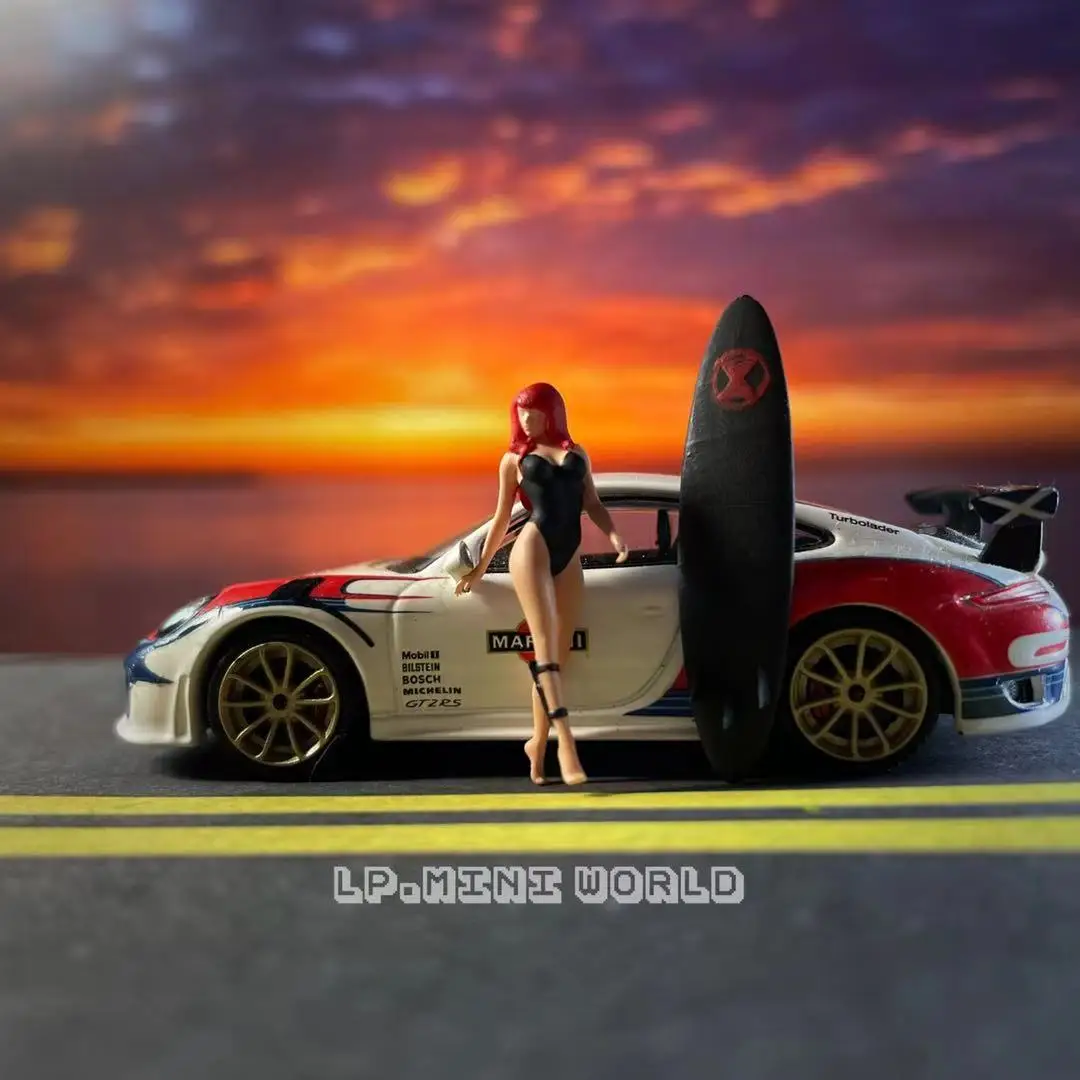 

1/64 микро-ландшафтный реквизит с изображением пляжа марионетки, модель автомобиля, украшение для создания сцены