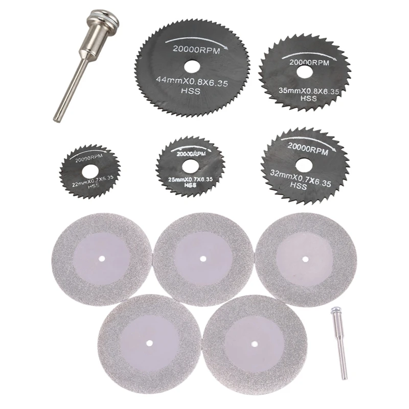 5Pcs 50Mm Diamond Cutting Discs & Drill Bit For Rotary Tool Glass & 6Pcs Metal HSS Circular Saw Blade Set Cutting Discs
5Pcs 50Mm Diamond Cutting Discs & Drill Bit For Rotary Tool Glass & 6Pcs Metal HSS Circular Saw Blade Set Cutting Discs
