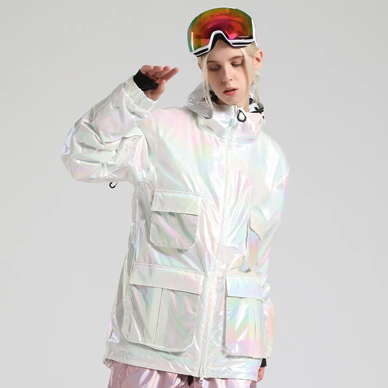 

Лыжная куртка для мужчин и женщин ярких цветов, лыжные штаны, теплые ветрозащитные зимние комбинезоны, толстовка, водонепроницаемая Спортивная одежда для улицы, сноуборда