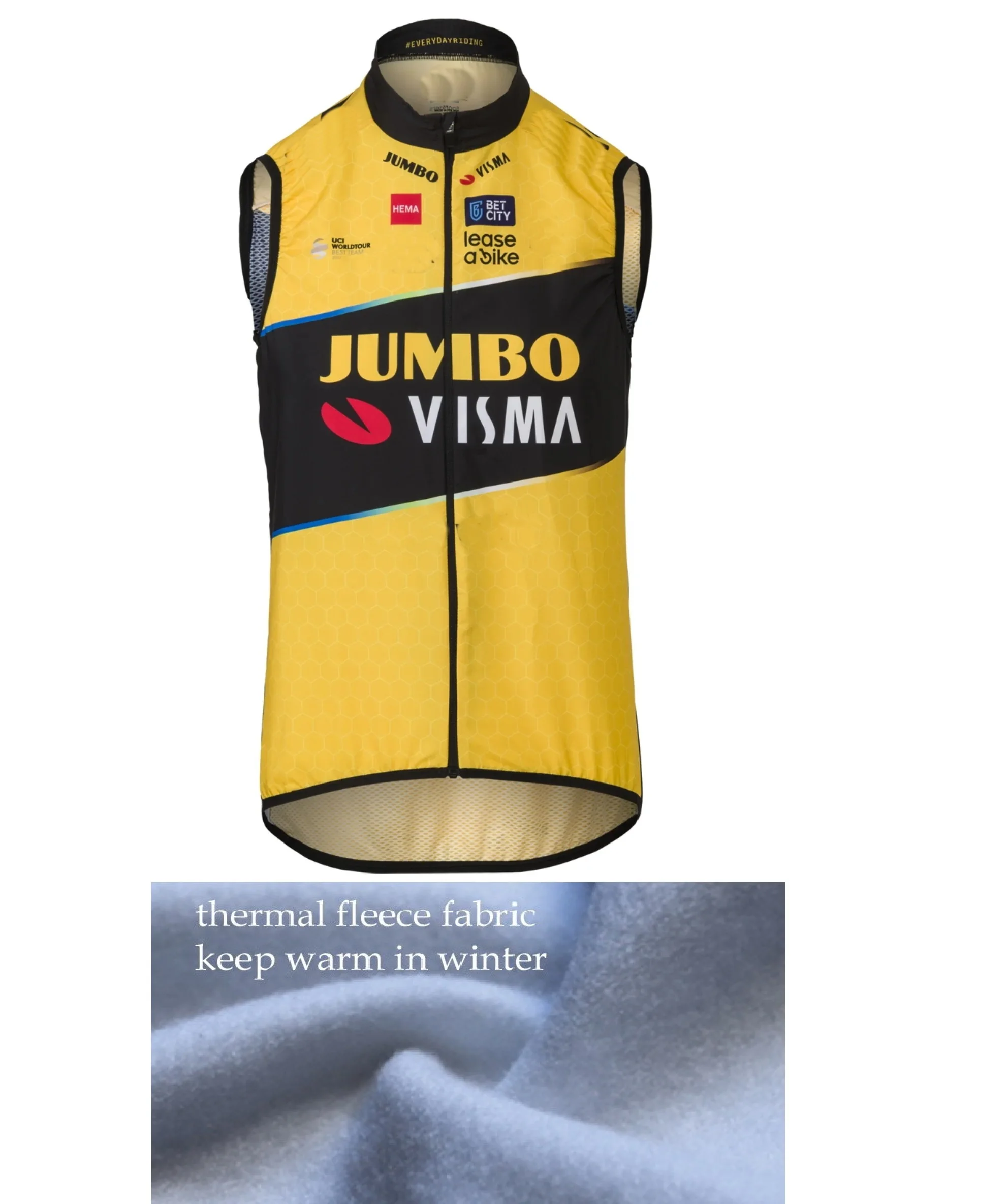 WINTER FLEECE THERMAL 2023 JUMBO VISMA TEAM Sleeveless Cycling Vest Mtb Clothing Bicycle Maillot Ciclismo Bike Clothes
WINTER FLEECE THERMAL 2023 JUMBO VISMA TEAM Sleeveless Cycling Vest Mtb Clothing Bicycle Maillot Ciclismo Bike Clothes