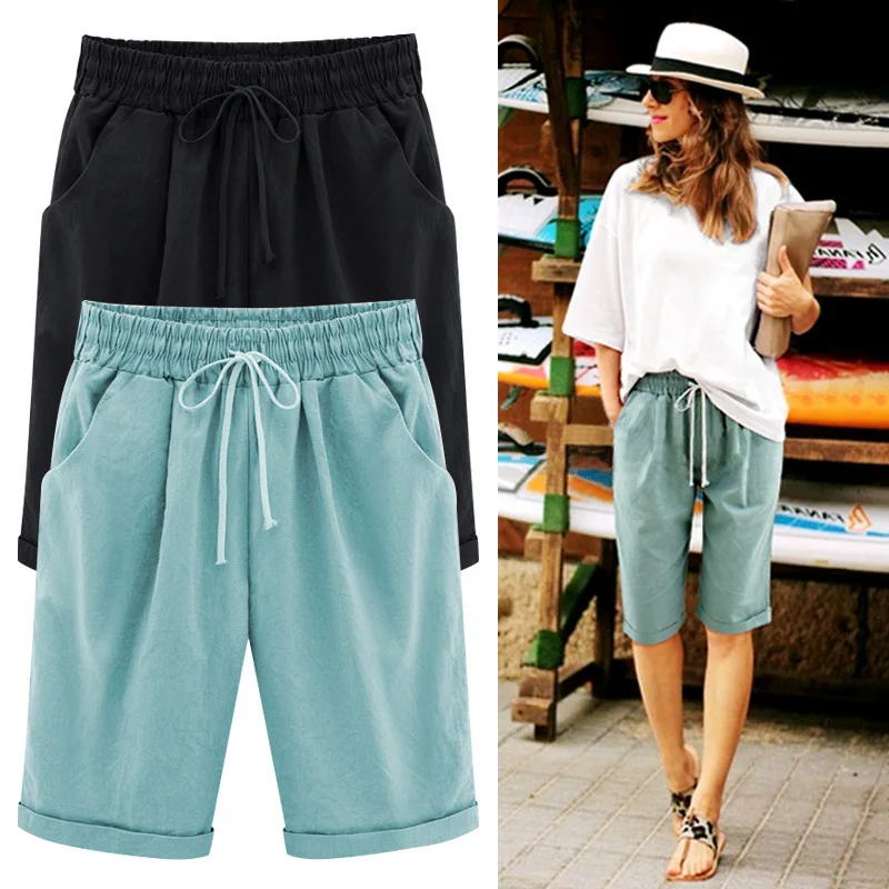 Summer shorts Women Summer Bermuda Shorts Large Size 8xl Loose Casual Sports Stretchy Cotton Straight Leg Breathable Sweatshorts
Summer shorts Women Summer Bermuda Shorts Large Size 8xl Loose Casual Sports Stretchy Cotton Straight Leg Breathable Sweatshorts