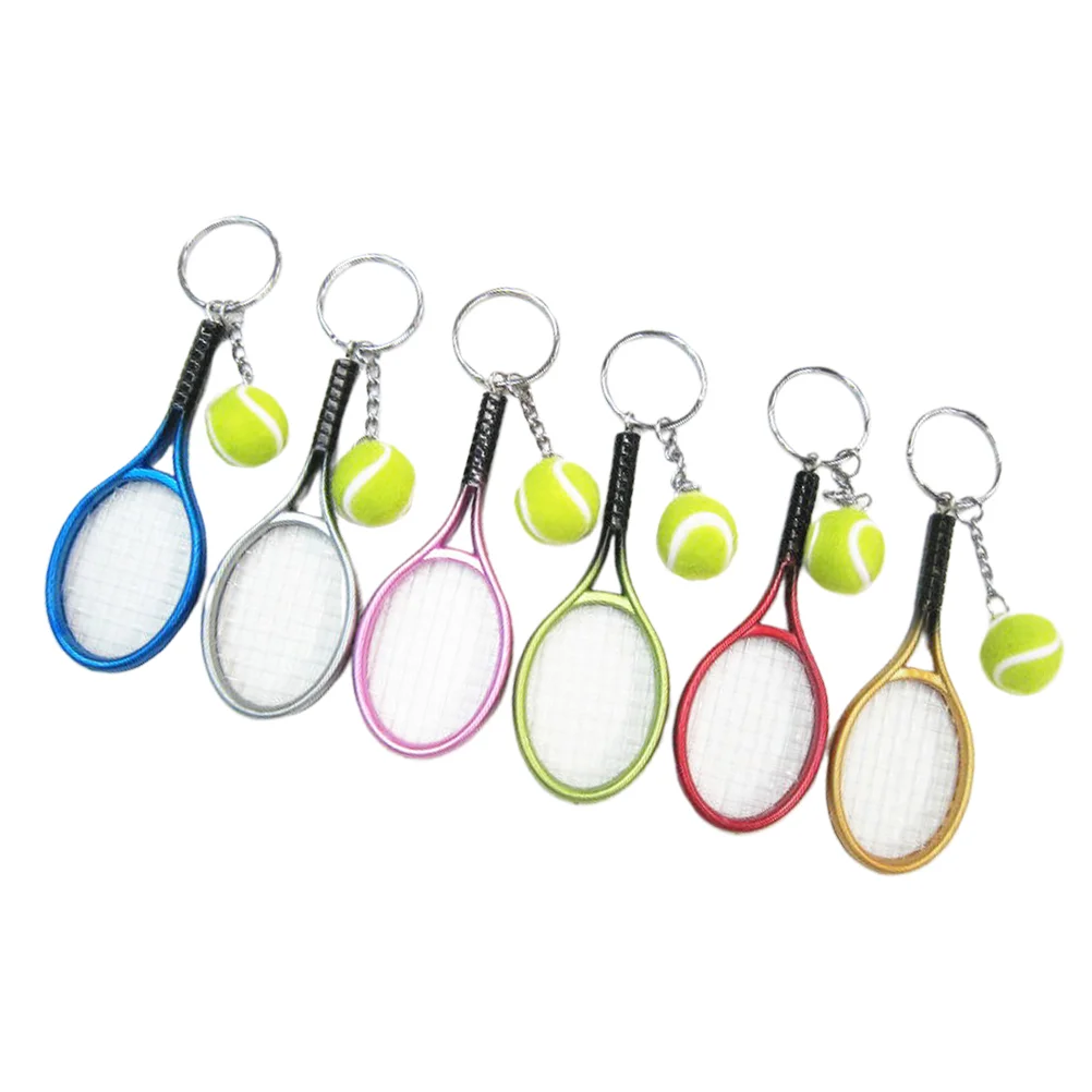 6 Pcs Tennis and Racket Keychain Delicate Keyring Purse Bag Pendant Decor Hanging Ornament Creative Gift
6 Pcs Tennis and Racket Keychain Delicate Keyring Purse Bag Pendant Decor Hanging Ornament Creative Gift