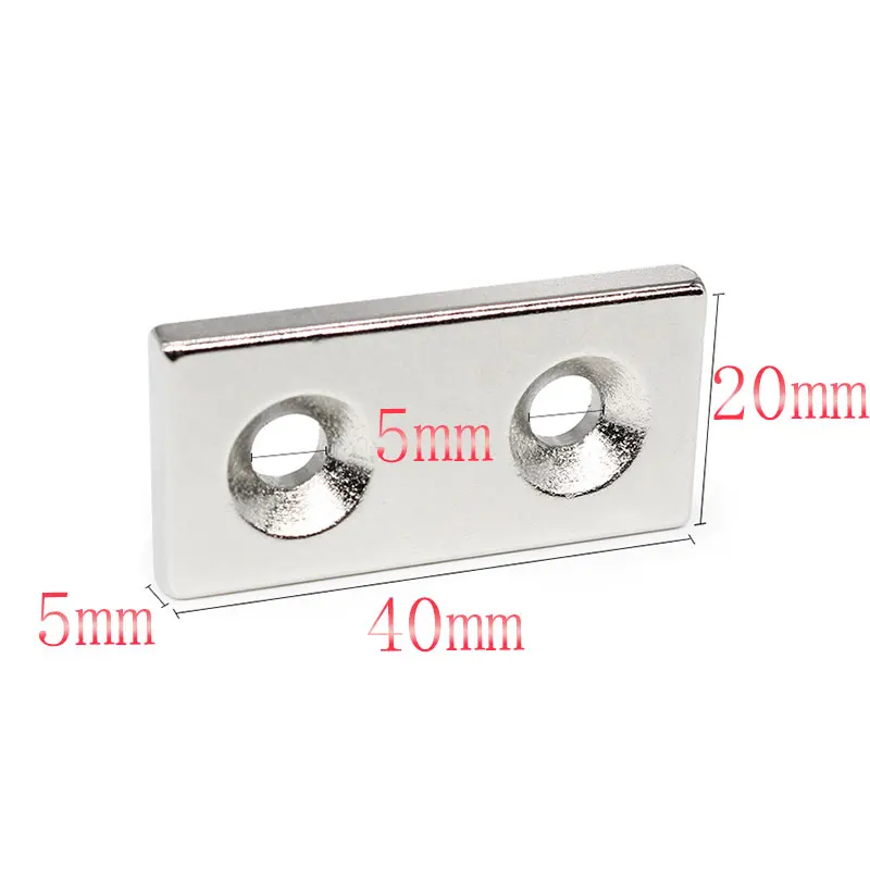 1/2/5/10/15PCS 40x20x5-5 Block Strong Rare Earth Magnets Countersunk Hole 5mm 40*20*5-5 Permanent NdFeB Magnet 40x20x5-5mm
1/2/5/10/15PCS 40x20x5-5 Block Strong Rare Earth Magnets Countersunk Hole 5mm 40*20*5-5 Permanent NdFeB Magnet 40x20x5-5mm