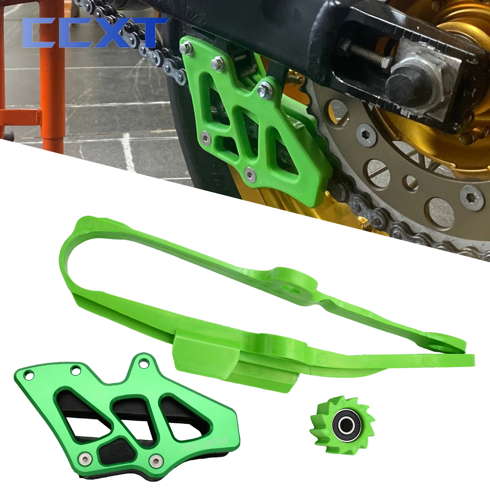 Защитная направляющая цепи CNC для мотоцикла, велосипеда-внедорожника, Пластиковая направляющая для Kawasaki KX KLX KX250F KX450F KLX450R 2008-2020, запчасти
Защитная направляющая цепи CNC для мотоцикла, велосипеда-внедорожника, Пластиковая направляющая для Kawasaki KX KLX KX250F KX450F KLX450R 2008-2020, запчасти