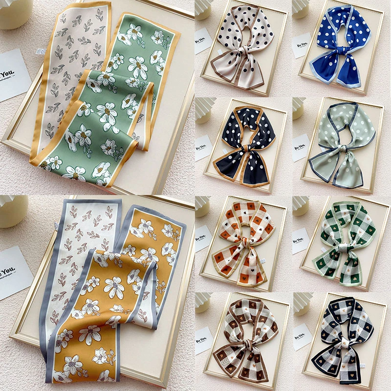 Fashion New Women Silk Satin Hair Band Scarf Skinny Neck Tie Fashion Print Ribbon Hand Bag Wirst Towel Headscarf Girl Foulard
Fashion New Women Silk Satin Hair Band Scarf Skinny Neck Tie Fashion Print Ribbon Hand Bag Wirst Towel Headscarf Girl Foulard