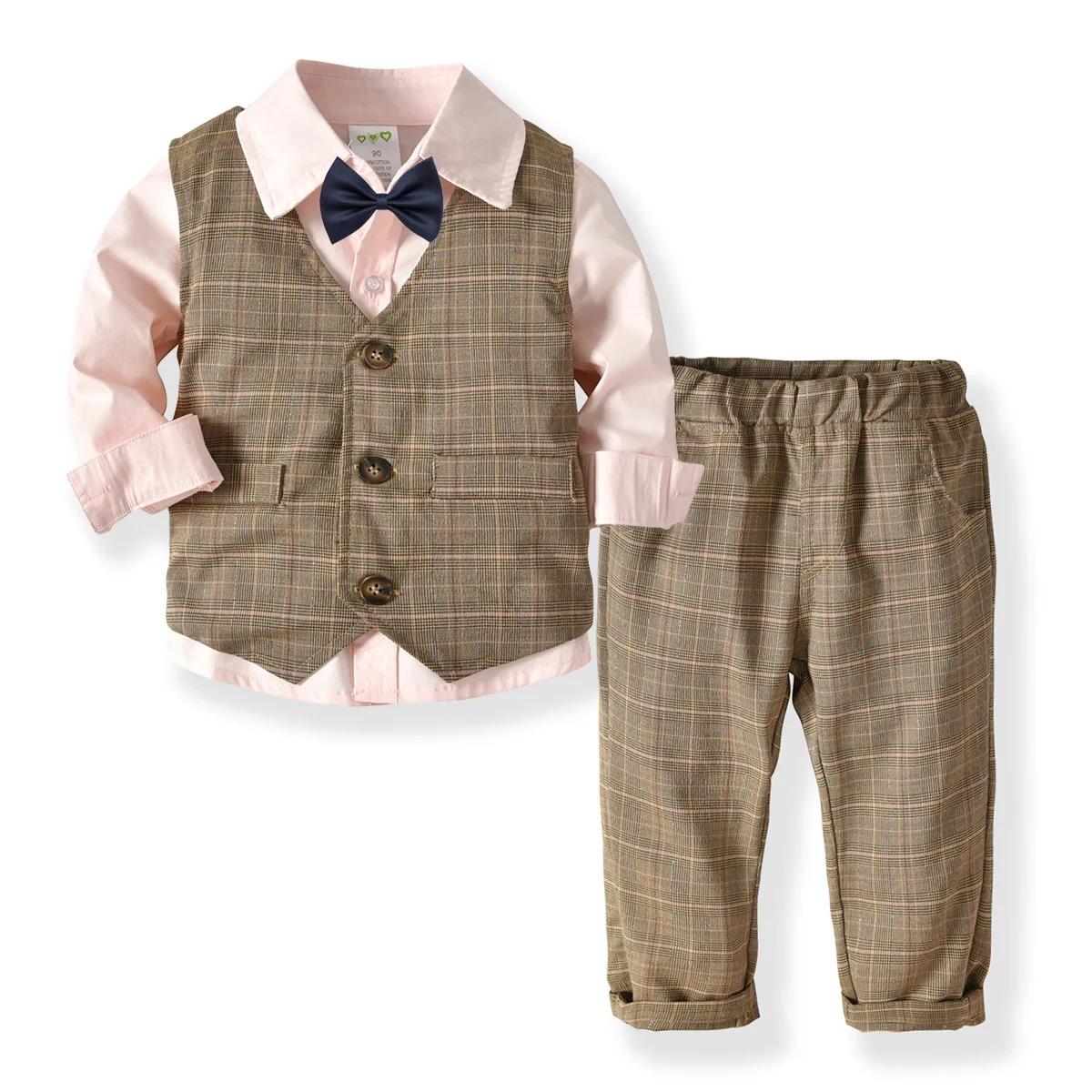 Children's clothing boys' long-sleeved shirts, double-layer vests, trousers, bow ties, gentlemen's suits, baby birthday party
Children's clothing boys' long-sleeved shirts, double-layer vests, trousers, bow ties, gentlemen's suits, baby birthday party