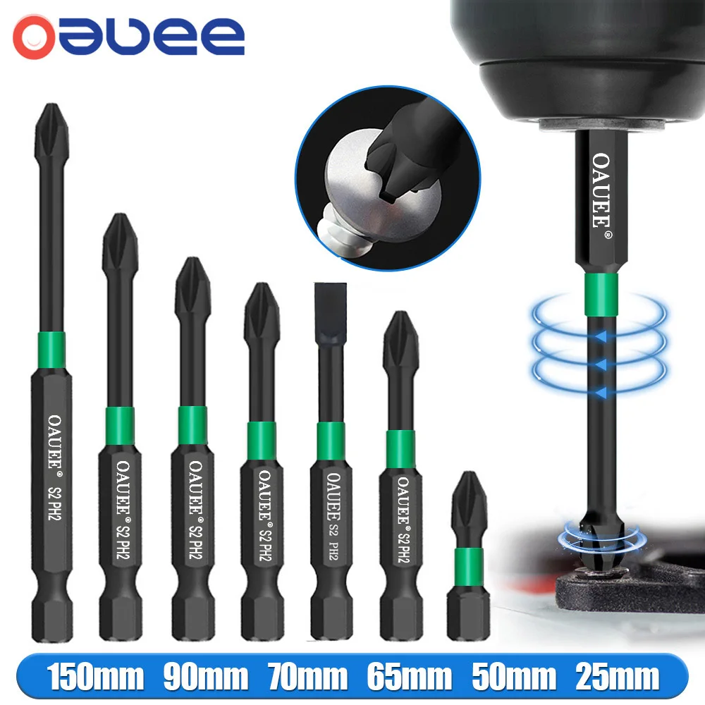 Oauee Magnetic Batch Head Impact Strong Cross PH2 Bit High Hardness Screwdriver Set 60/70/90mm Anti Non-slip WaterProof Bits Set
Oauee Magnetic Batch Head Impact Strong Cross PH2 Bit High Hardness Screwdriver Set 60/70/90mm Anti Non-slip WaterProof Bits Set