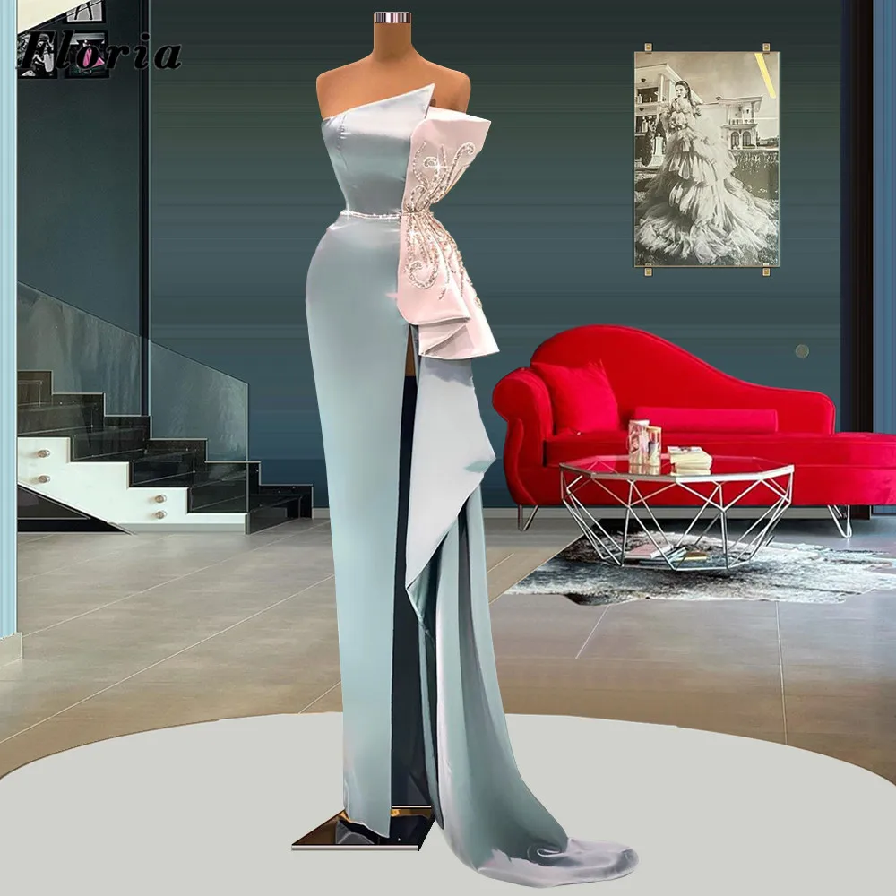 Floria Vintage Mermaid Satin Evening Dresses Vestidos Custom Made Split Side Celebrity Prom Dress Beading Women Red Carpet Dress
Floria Vintage Mermaid Satin Evening Dresses Vestidos Custom Made Split Side Celebrity Prom Dress Beading Women Red Carpet Dress