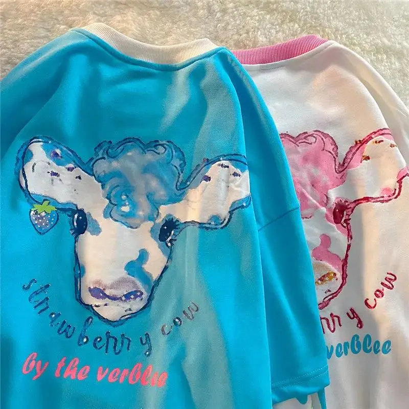 2021 Autumn New Korean Fashion Strawberry Pink Tops Hip Hop Streetwear Cute Patchwork Sweatshirt Women Kawaii Teens Girl Clothes
2021 Autumn New Korean Fashion Strawberry Pink Tops Hip Hop Streetwear Cute Patchwork Sweatshirt Women Kawaii Teens Girl Clothes