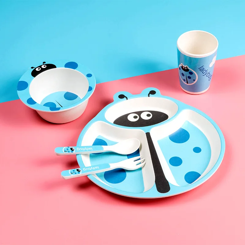5Pcs Cartoon bamboo fiber Feeding Tableware Sets Kids Feeding Supplies Baby Meal Divider Plate Bowl Spoon Fork Milk Cups Set
5Pcs Cartoon bamboo fiber Feeding Tableware Sets Kids Feeding Supplies Baby Meal Divider Plate Bowl Spoon Fork Milk Cups Set