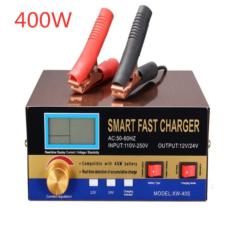 Зарядное устройство AGM для автомобильного аккумулятора, 400 Вт, 12 В, 24 В
Зарядное устройство AGM для автомобильного аккумулятора, 400 Вт, 12 В, 24 В