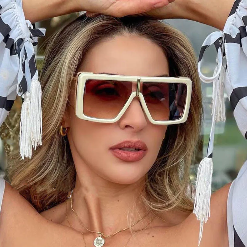 Luxury Elegant Women Sunglasses Square Shield Shadow Vintage Men Glasses Brand Designer Oversized Sun Glasses zonnebril dames
Luxury Elegant Women Sunglasses Square Shield Shadow Vintage Men Glasses Brand Designer Oversized Sun Glasses zonnebril dames