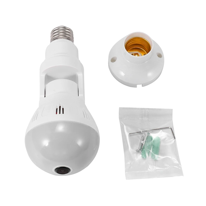 360°LED Light Wifi Camera 1080P Wireless Panorama Security CCTV Bulb Camera Fisheye Two-Way Intercom Night Vision Camera
360°LED Light Wifi Camera 1080P Wireless Panorama Security CCTV Bulb Camera Fisheye Two-Way Intercom Night Vision Camera