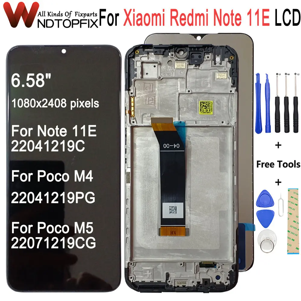 6.58" For Xiaomi Redmi Note 11E LCD 22041219C Display Touch Screen Digitizer Assembly Replacement Part For Xiaomi Poco M4 M5 LCD
6.58" For Xiaomi Redmi Note 11E LCD 22041219C Display Touch Screen Digitizer Assembly Replacement Part For Xiaomi Poco M4 M5 LCD