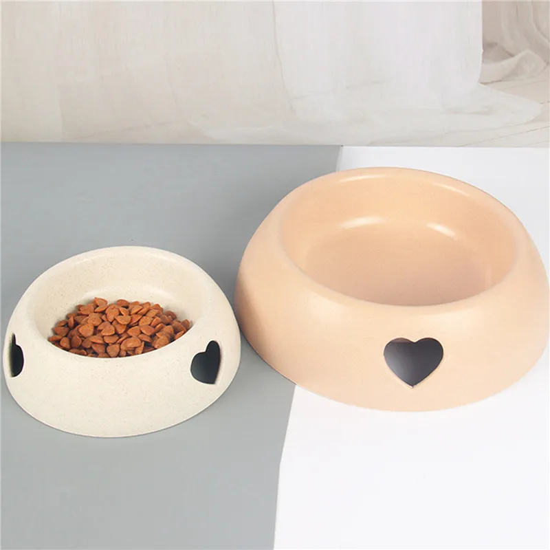 

Pet Feeder Love Plastic Cat Dog Food Bowls Non-slip Anti-fall Durable Feeding Bowl Puppy Drink Water Feeder Outdoor Food Dish