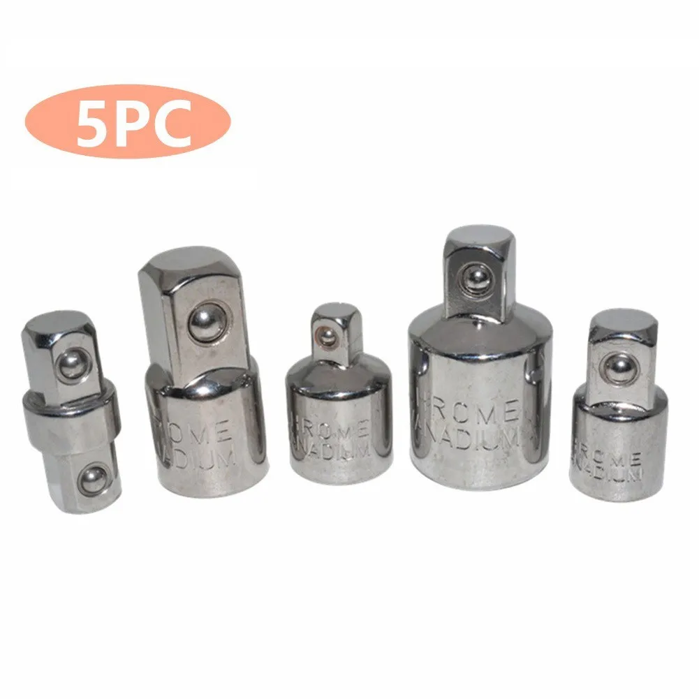 5PC Socket Adapters Chrome Vanadium Steel Inch For Air Pneumatic Electric Impact Wrenches Ratchets Repair Tool CA
5PC Socket Adapters Chrome Vanadium Steel Inch For Air Pneumatic Electric Impact Wrenches Ratchets Repair Tool CA