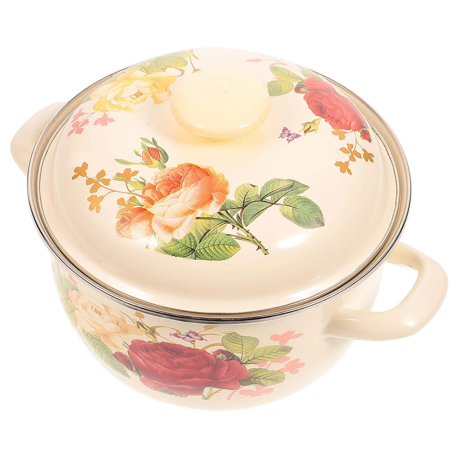 Ceramic Instant Noodle Pot Household Enamel Soup Retro Cooking Cookware Flower Pattern Stock Vintage Two Handle Lid Kitchen
Ceramic Instant Noodle Pot Household Enamel Soup Retro Cooking Cookware Flower Pattern Stock Vintage Two Handle Lid Kitchen