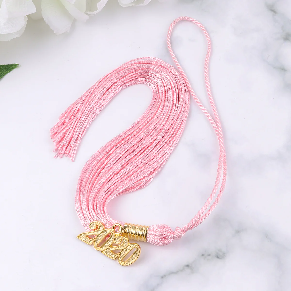 

6pcs 2020 Academic Graduation Hat Tassel Graduation Season Tassel Honor Decorative Tassel (Pink)