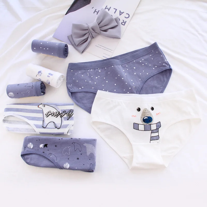 Cotton Panties Women's Bear Print Underwear Panty Fashion Cute Cartoon Briefs Girls Mid Waist Female Lingerie трусы женские
Cotton Panties Women's Bear Print Underwear Panty Fashion Cute Cartoon Briefs Girls Mid Waist Female Lingerie трусы женские