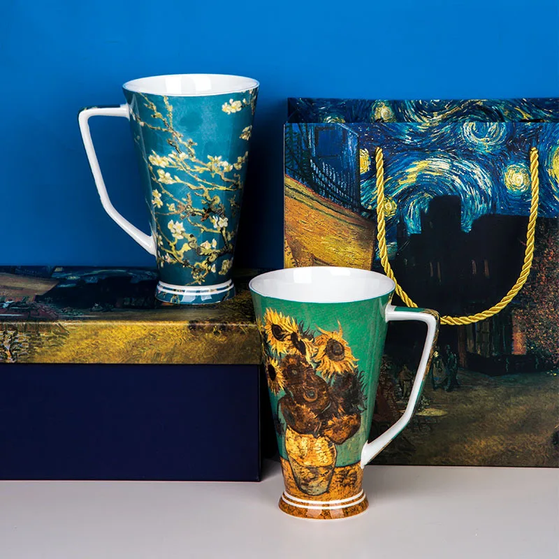 Van Gogh Ceramic Mug Coffee Large Espresso Cups Oil Painting Starry Sky Bone China Water Cup with Spoon Personalized Gift Box
Van Gogh Ceramic Mug Coffee Large Espresso Cups Oil Painting Starry Sky Bone China Water Cup with Spoon Personalized Gift Box